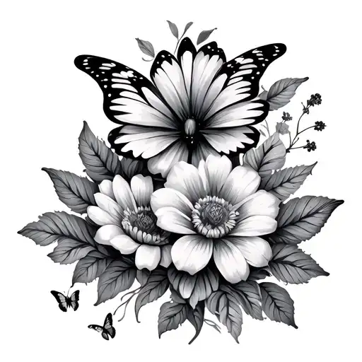 Flowers And Butterflys