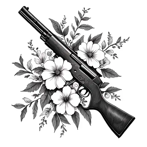 A Dainty Rifle With Flowers