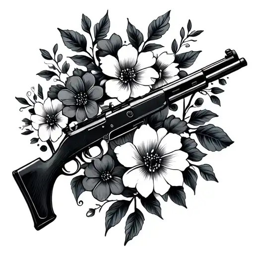 A Dainty Rifle With Flowers