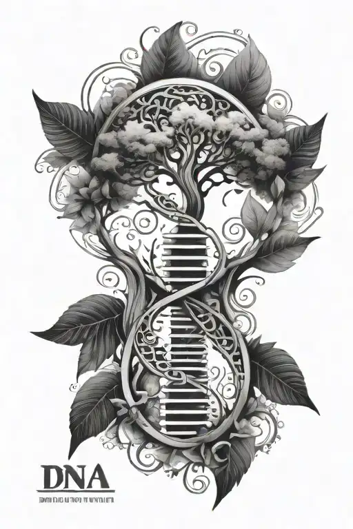 Dna Strand And Tree Of Life