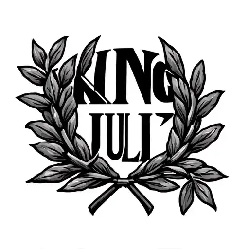 Roman Laurel Wreath With That Says King Julz In It