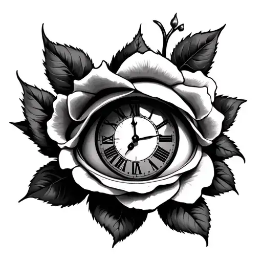 Rose Clock Eye Inside