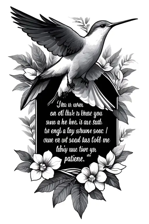 Dove And Humming Bird Bible Verse About Growth Strength Patience