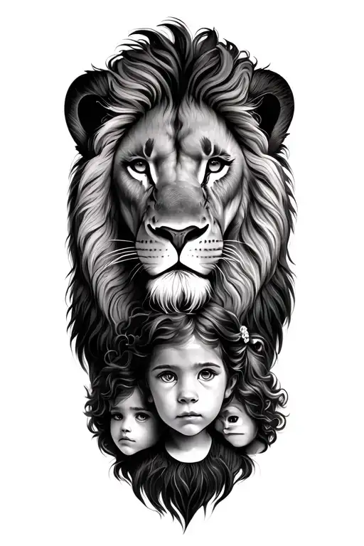 Lion Face Watching For Children Mathias And Alice