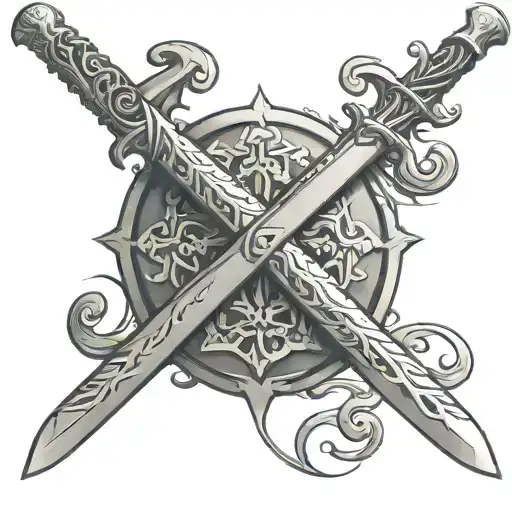 Forearm Sword With Meaningful Crafted Small Speech Or Something