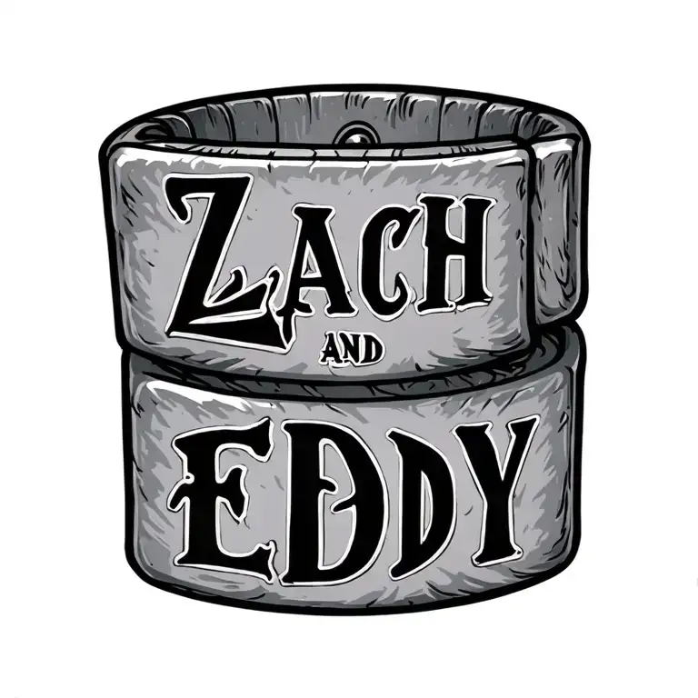 Men's Bracelet With The Words Zach And Eddy In It