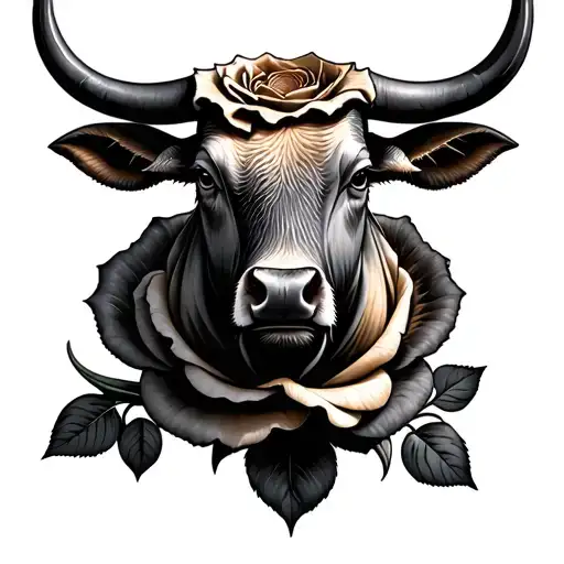 Taureau Rose Surrounded