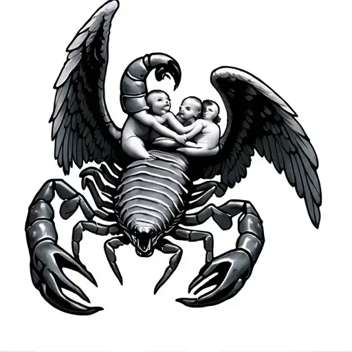 Scorpion With Angel Babies