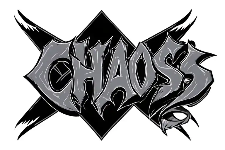 Neck Sleeve Featuring The Word Chaos