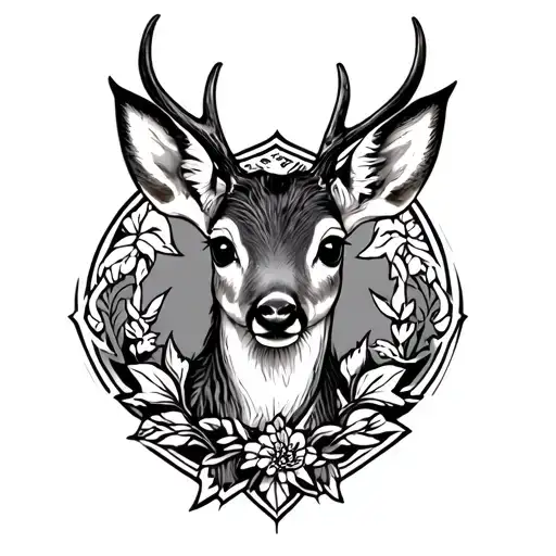 Deer Fawn With Punk Rock Inspired