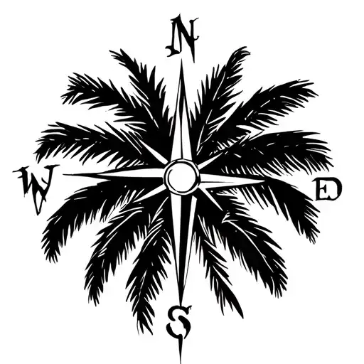 Palm Tree Compass