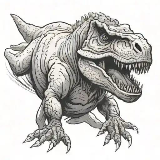 T Rex With A Cat Face Incorporated