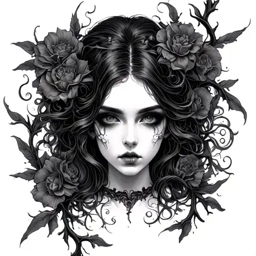 Dark Feminine Creepy Vines Wrapped