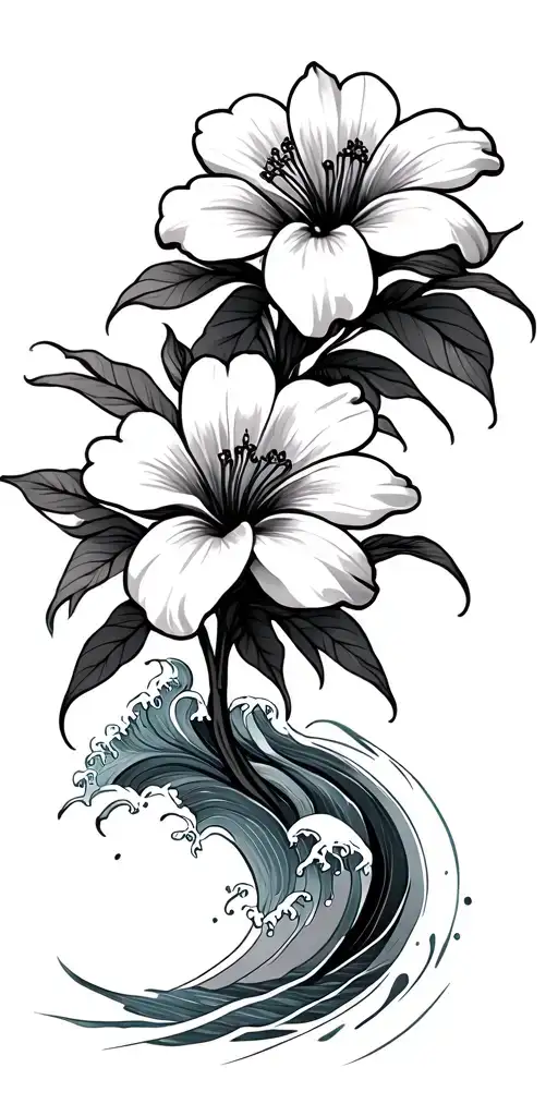Filipino Flower With Japanese Waves
