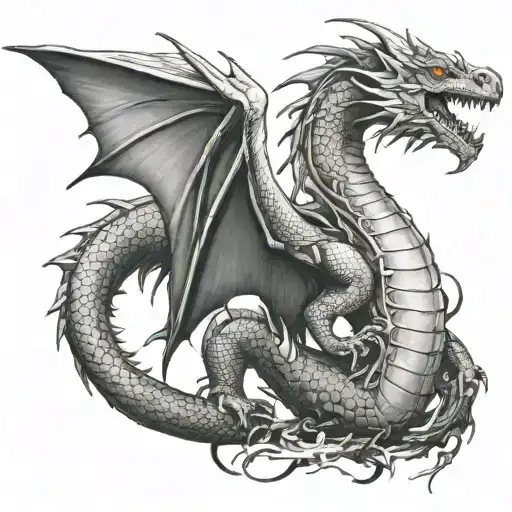 Fire Breathing Dragon Emerging