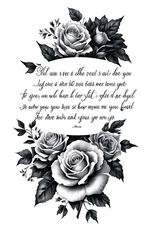 Half Sleeve Bible Verse With Carnations And Roses