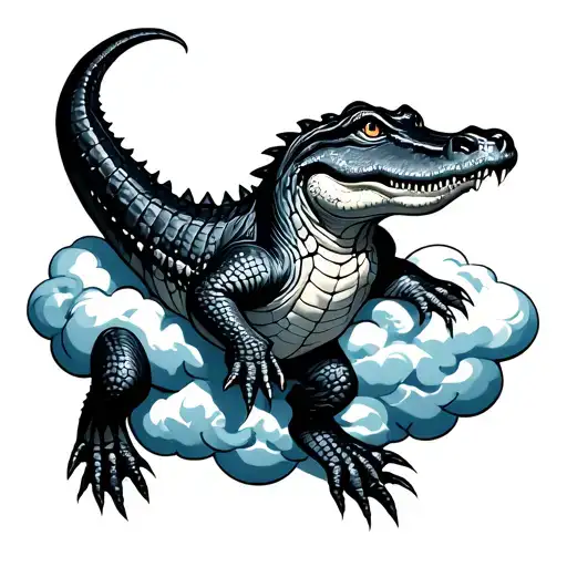 Crocodile On A Cloud