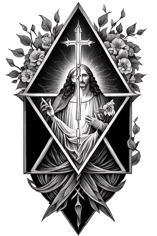Catholic Tattoo D Triangles That Merge