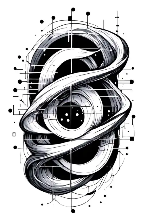 Morse Code Lineart Band
