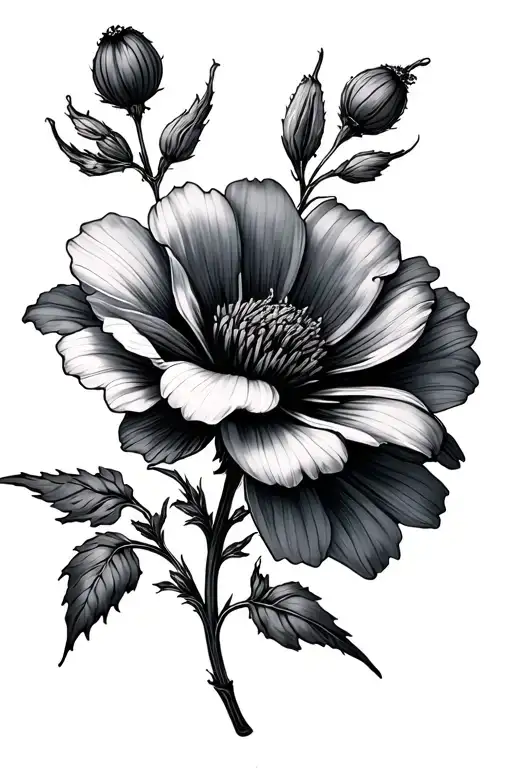 Line With September Birth Flower