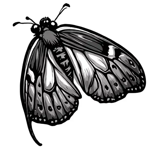 Lunar Moth With A Semi Colon