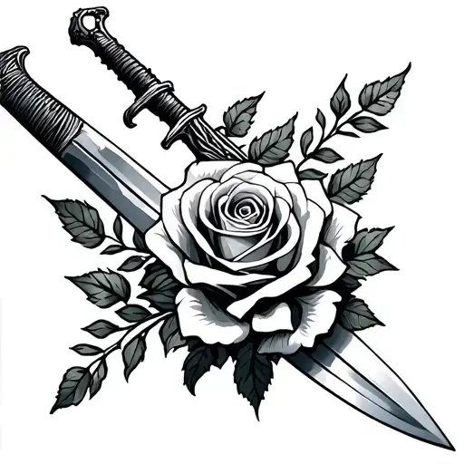 Roses Wrapped Around A Sword