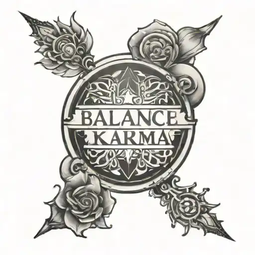 Balance Karma Destiny Word Written
