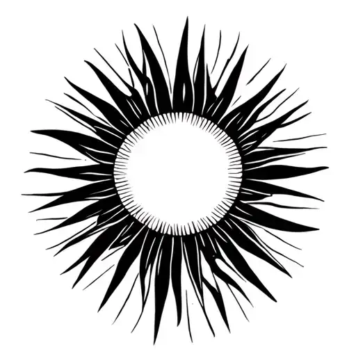 Full Sun Minimalist Silhouette