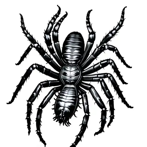 Spider Lily With Centipede