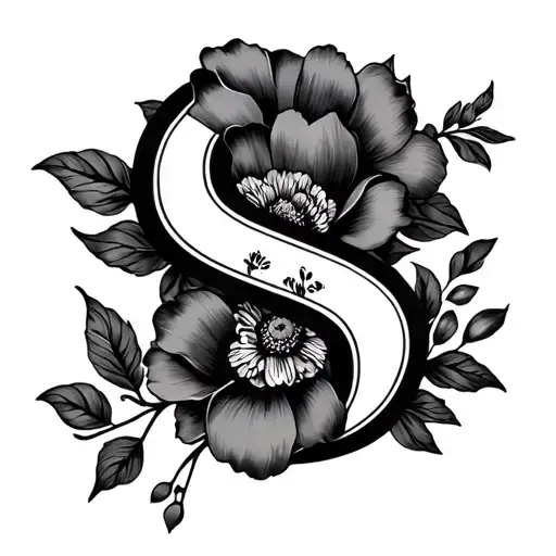 Letter S Flower Mai