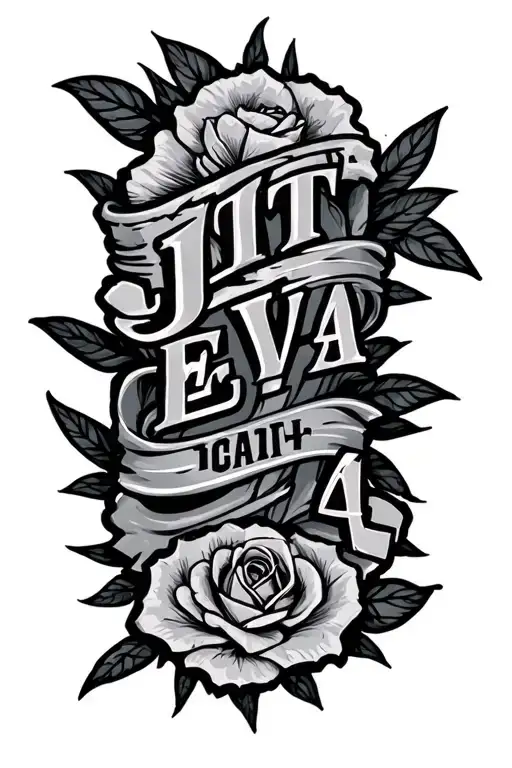Forearm Tattoo That Says J1t4eva Just The Words No Other Designs