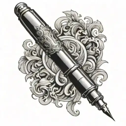 Fine Nib With The Nib Of A Fountain Pen