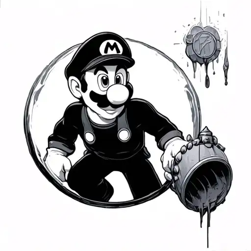 Luigi Trapped Inside Painting