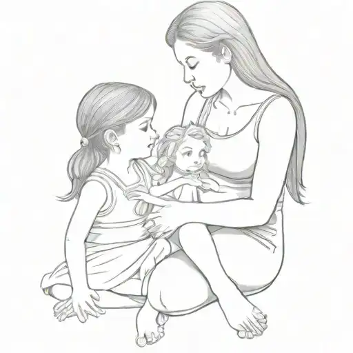 A Woman And A Little Girl