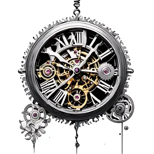 Clock Mechanism Intertwined Within