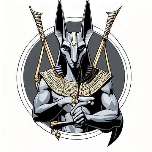 Anubis Holding The Balance