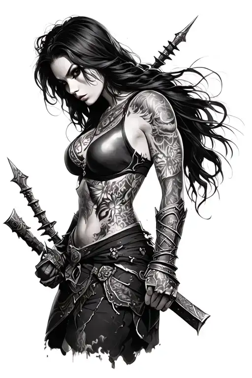 Sexy Badass Warrior Girl