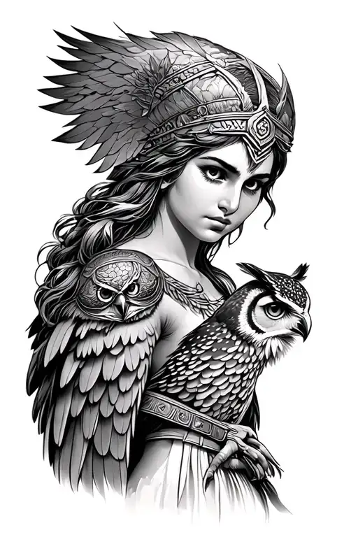 Athena With An Owl