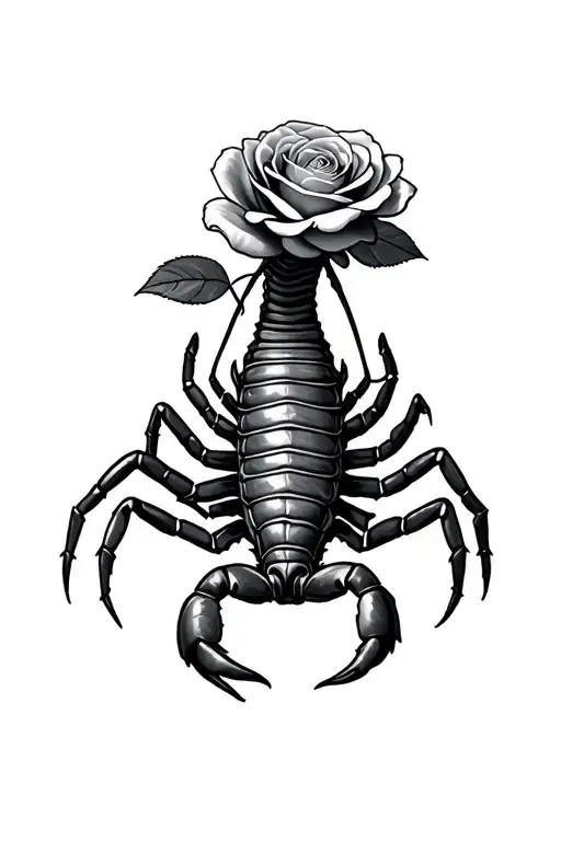 Scorpion Holding One Rose