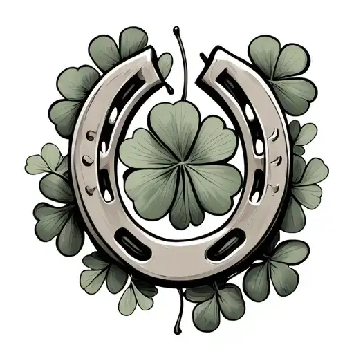 Horseshoe And Clover Leaf