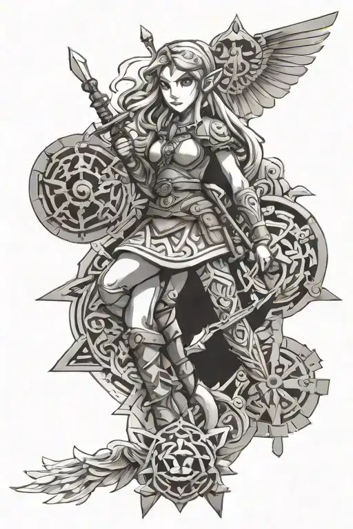 Zelda Collage Tattoo Design