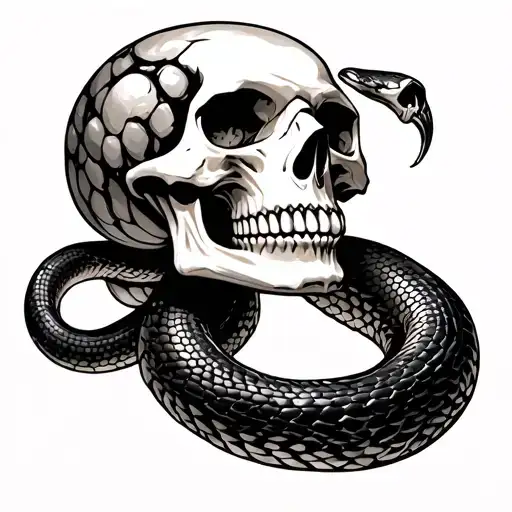 Skull And Snake