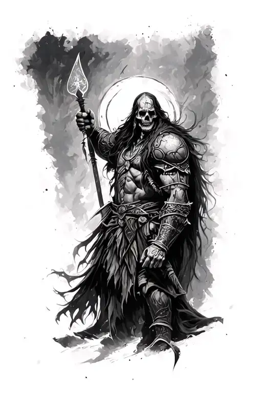 Nordic Warrior And Death Leg Sleeve