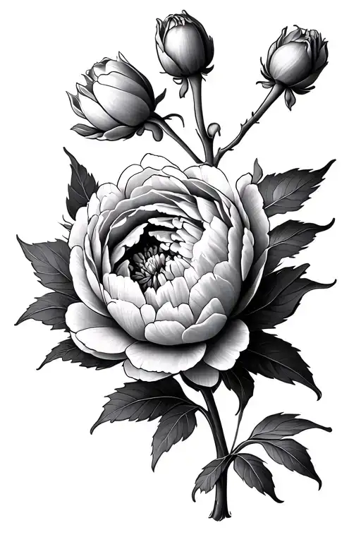 Peonies With Stems