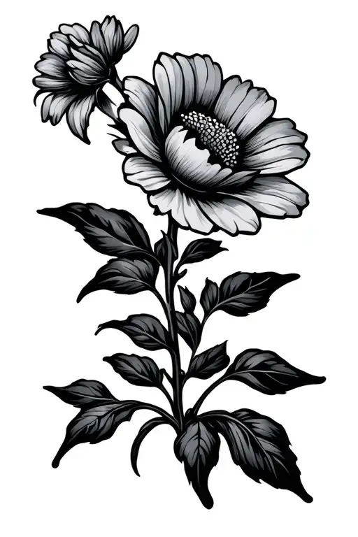 Flower Growing Together Symbolizing