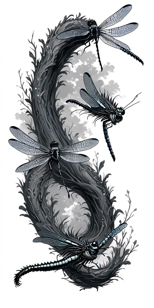 Dragonflies In The Woods