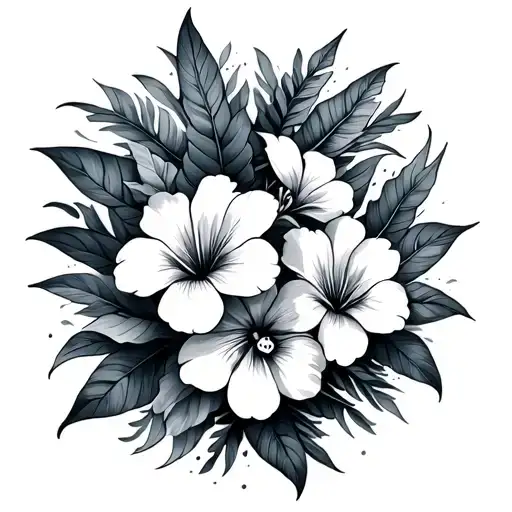 Floral Hawaiian Beach