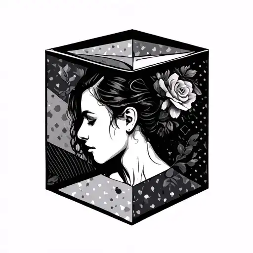 Patchwork Sleeve With Main Piece As A Box-outlined Silhouette Photo