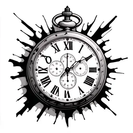 Pocket Watch With Cross Rip