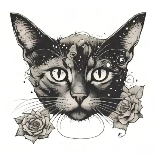Design A Tattoo That Celebrates The Beauty Of The Universe And Features Your Beloved Cat